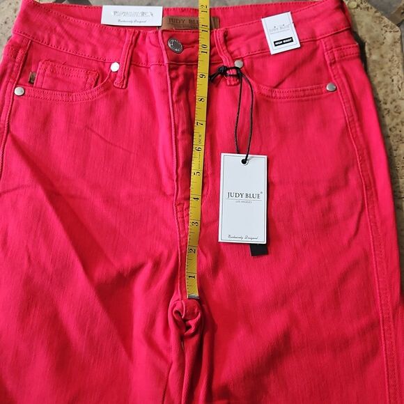 NWT Judy Blue Red High Waist Jeans Size 27 - Picture 11 of 12